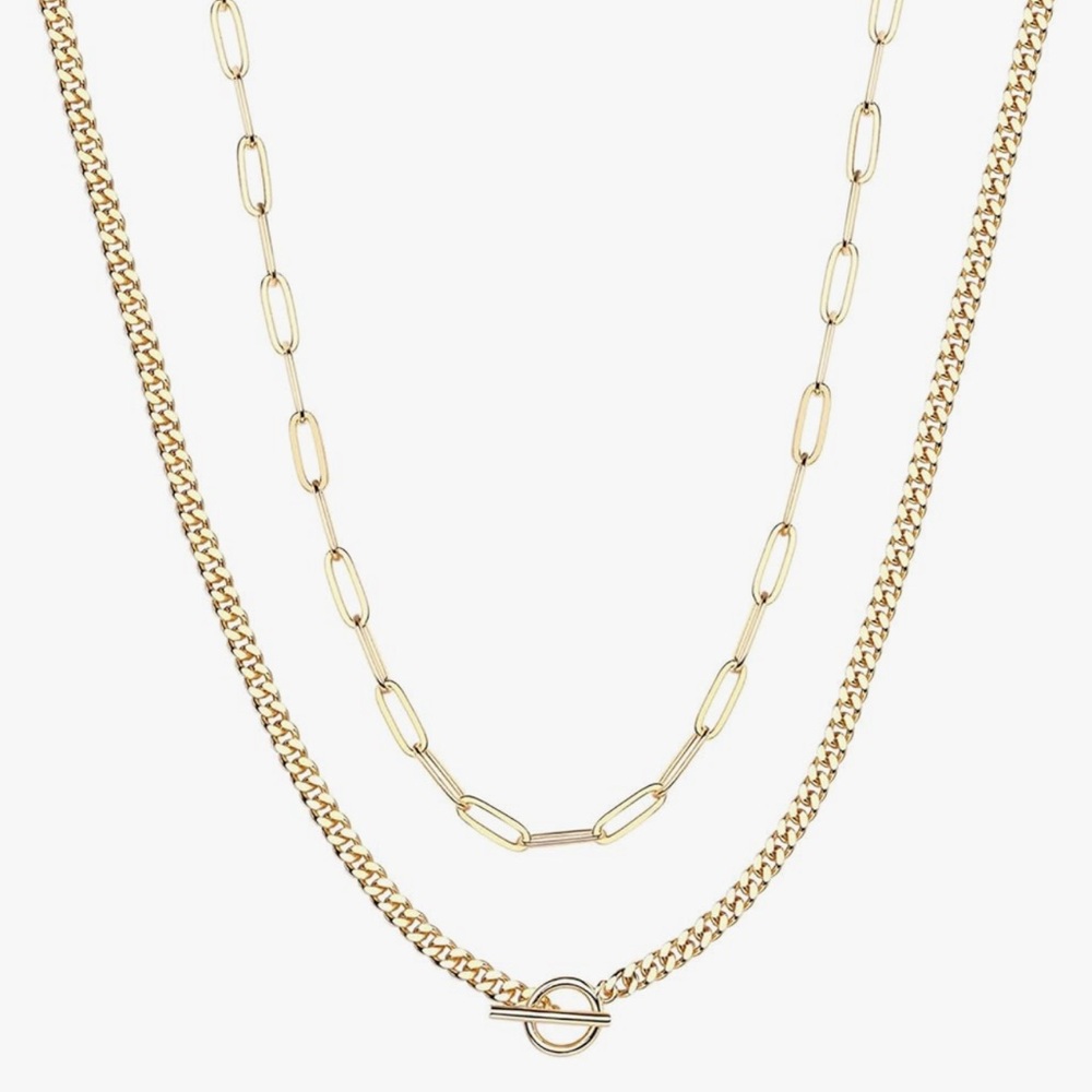 14K Gold Plated Layering Necklace